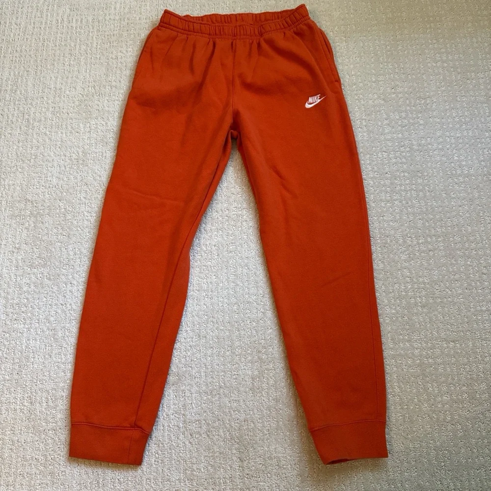 Nike Orange Sweatpants - Picture 1 of 2